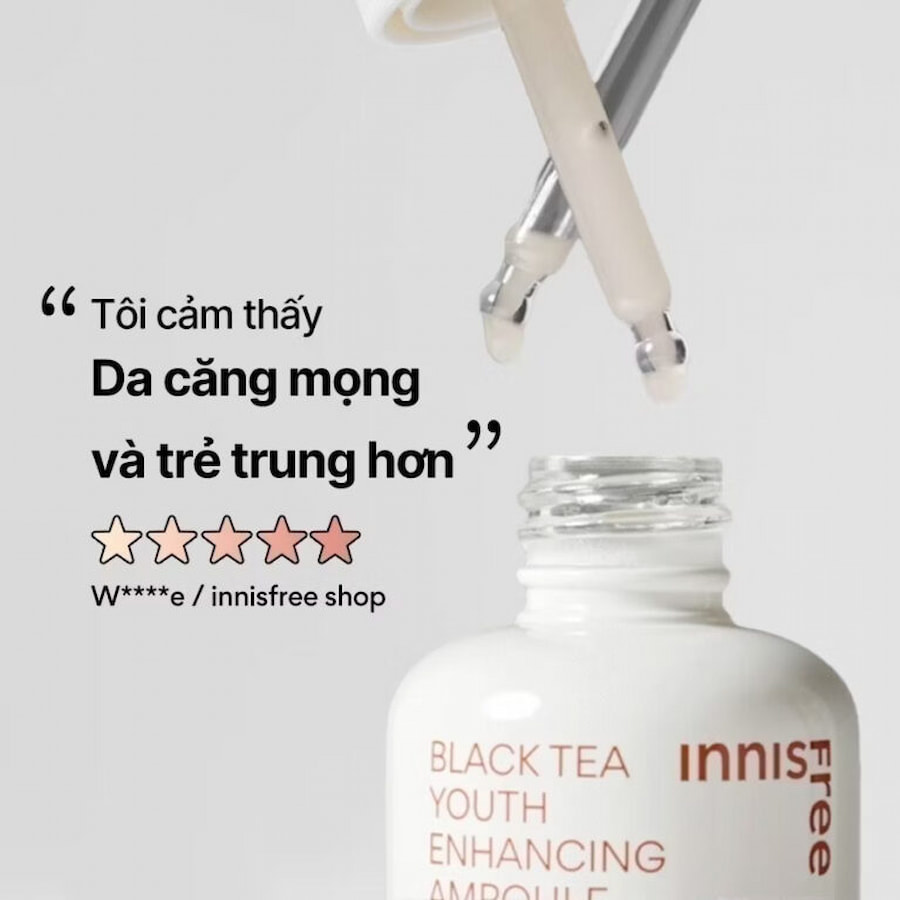 Tinh chất phục hồi da và chống lão hóa trà đen innisfree Black Tea Youth Ampoule 30 mL 