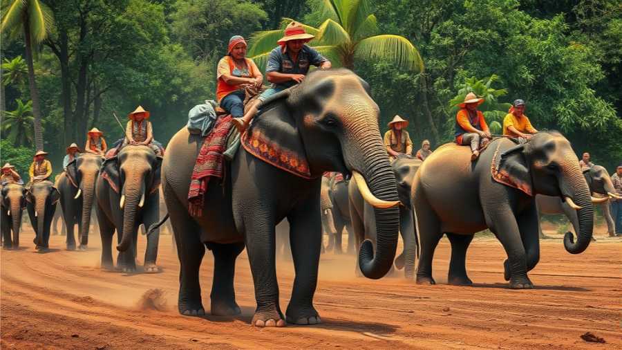 Lễ hội đua voi (Surin Elephant Round-Up)- Trải nghiệm văn hóa và sự mạnh mẽ của loài voi (1)