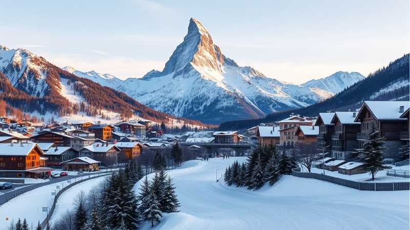 Zermatt (Thụy Sĩ) Nổi tiếng với núi Matterhorn và đường trượt tuyết dài